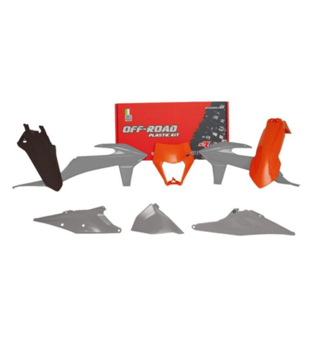 Комплект пластмаси RACETECH Plastic Kit 6 pcs (Grey/Orange) KTM 20-23