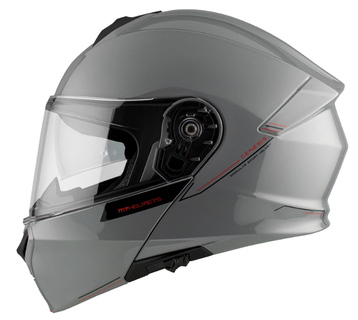 Отваряема каска MT GENESIS SOLID A12 GLOSS GREY