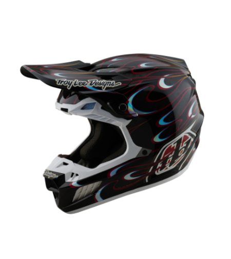 Mотокрос каска TROY LEE DESIGNS SE5 Carbon Torched - Black/Red