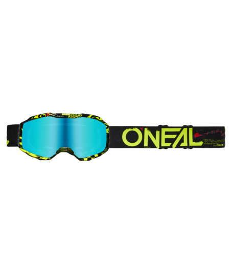 Детски крос очила O'NEAL B-10 ATTACK BLACK/NEON YELLOW - RADIUM BLUE V.24