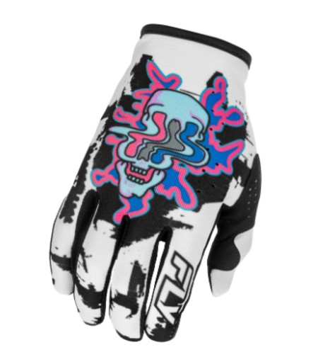 Мотокрос ръкавици FLY RACING Lite Warp Special Edition - White/Blue/Pink