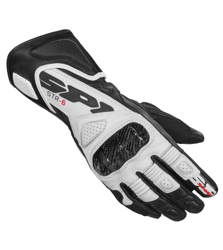 Дамски кожени мото ръкавици SPIDI STR-6 Black/White