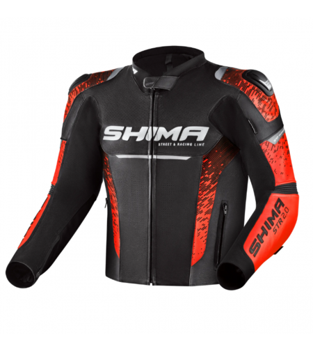 Кожено мото яке SHIMA STR 2.0 BRIGHT RED