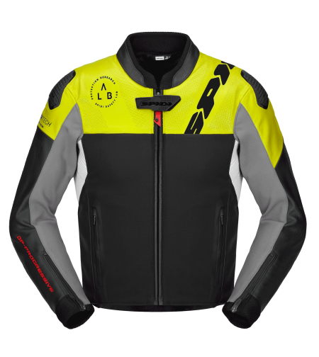 Кожено мото яке SPIDI DP PROGRESSIVE HYBRID PERFORATED Black/Fluo