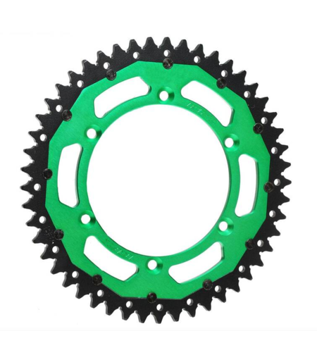 Заден пиньон RFX Pro Series Armalite Double Compound Rear Sprocket (Steel/Aluminium) KX/KDX - 520 48T (Green)