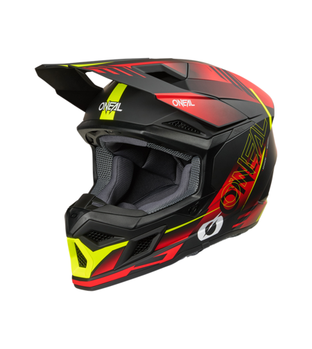 Мотокрос каска O'NEAL 3SERIES HAZE BLACK/RED/NEON YELLOW V.26