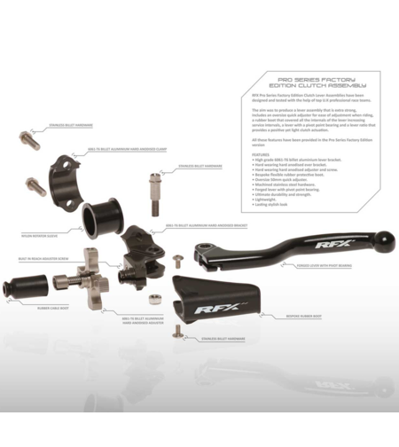 Гумичка за лост за съединител RFX Pro Clutch Assembly Replacement Rubber Boot (Black) With RFX Logo