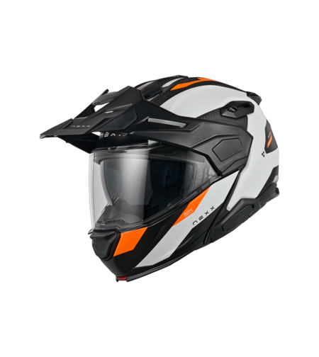 Адвенчър каска NEXX X.LIFECOUNTRY TERRA WHITE/ORANGE