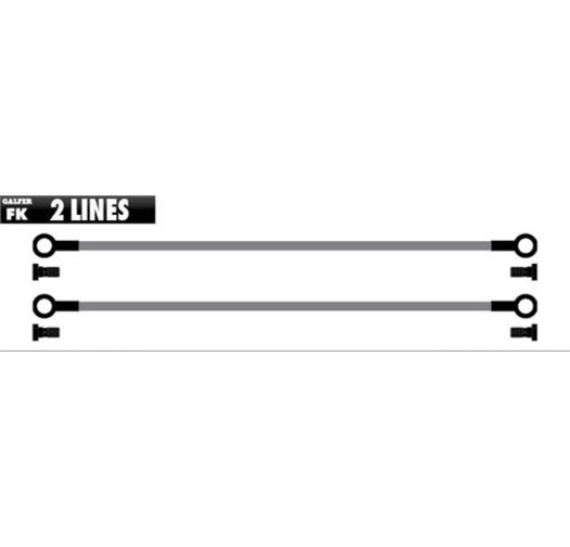 Спирачен маркуч Galfer METALLIC LINES 2 TUBES BLACK-BRASS FK103C419