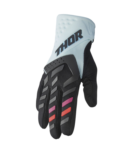 Дамски мотокрос ръкавици THOR WOMEN'S SPECTRUM BLACK/LIGHT MINT