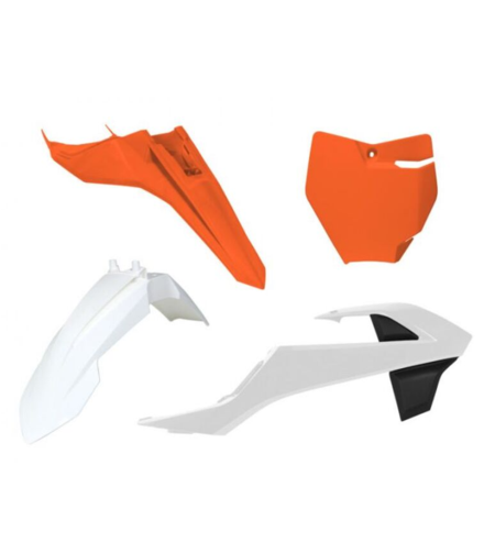 Комплект пластмаси RACETECH Plastic Kit 4 pcs KTM SX 65 16-24 (White/Orange)