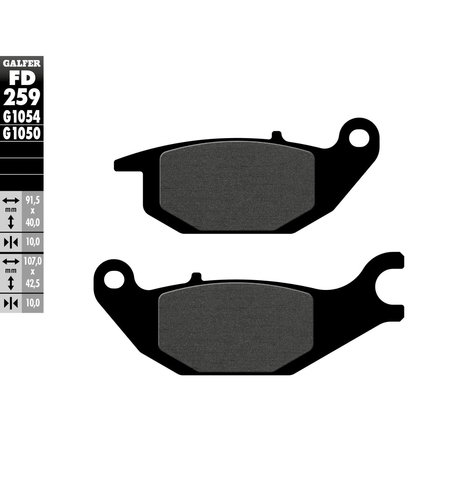 Предни/Задни мото накладки Galfer SEMI METAL FD259G1054