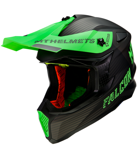 Мотокрос каска MT FALCON SYSTEM-FLUO GREEN