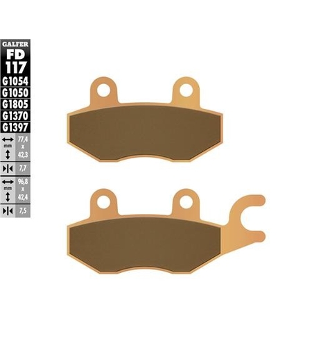 Предни/Задни мото накладки Galfer SINTERED COMPOUND FD117G1370