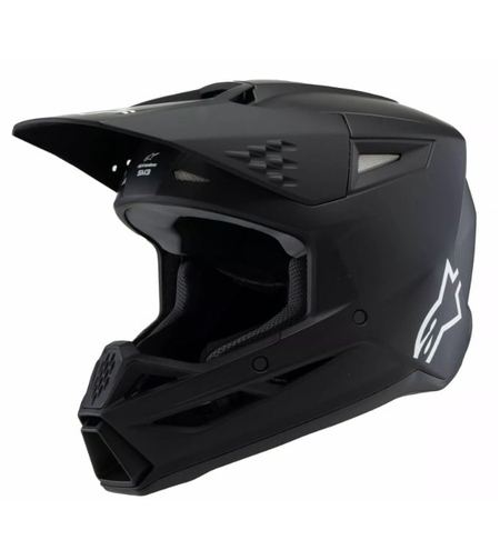 Детска мотокрос каска ALPINESTARS SM3 SOLID BLACK
