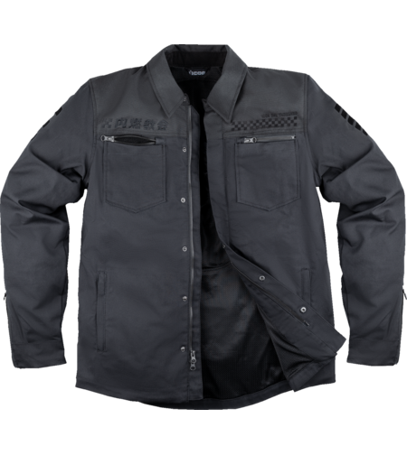 Текстилно мото яке ICON Upstate Canvas National BLACK