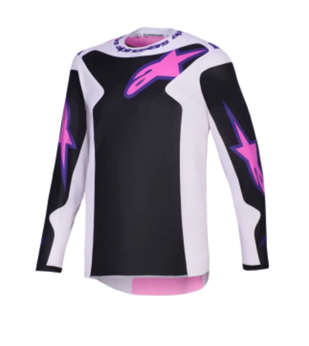 Мотокрос джърси Alpinestars FLUID GRID BLACK/GREY/PURPLE