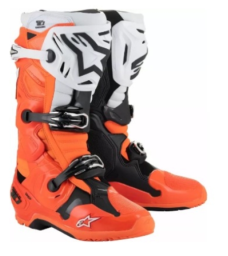 Мотокрос ботуши ALPINESTARS TECH 10 ENDURO ORANGE FLUO/BLACK/WHITE
