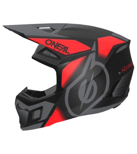 Мотокрос каска O'NEAL 3SERIES VISION BLACK/RED/GRAY V.24