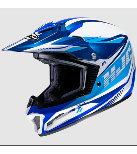 Детска мотокрос каска HJC CL-XY II DRIFT WHITE/BLUE