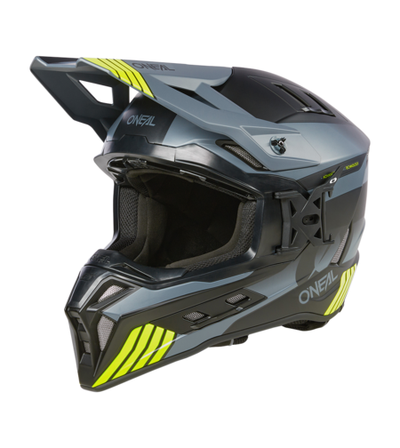 Ендуро каска O'NEAL EX-SRS HITCH BLACK/GRAY/NEON YELLOW V.24