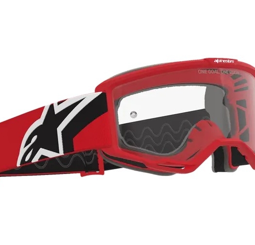 Мотокрос очила ALPINESTARS VISION OTG RED/BLK/WH Clear