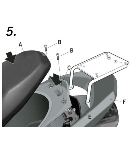 Монтажен комплект за куфари SHAD TOP MASTER YAMAHA CYGNUS 125 '07