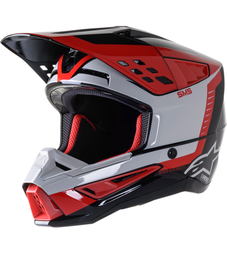 Мотокрос каска ALPINESTARS SM5 BEAM BLACK/GRAY/RED