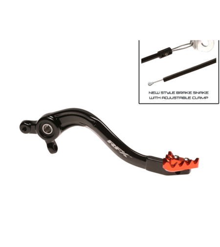 Заден лост за спирачка RFX Pro ST Rear Brake Lever (Hard Anodised Black/Orange) KTM/HUSQ SX/SX-F/TC/FC 2016