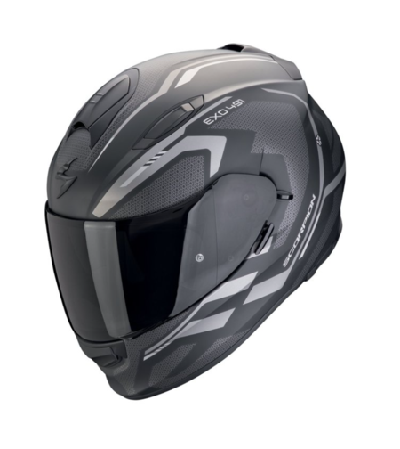 Каска SCORPION EXO-491 KRIPTA Matt Black-Silver