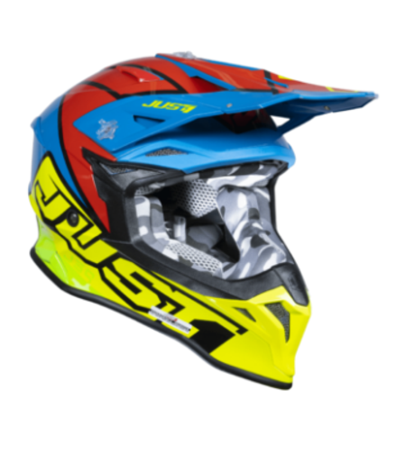 Mотокрос каска Just1 J-39 Thruster Fluo Yellow/Red/Blue