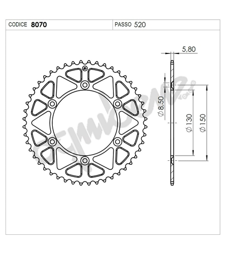 Задно зъбчато колело TROFEO 368070149 BLACK