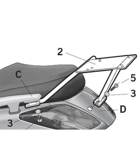 Монтажен комплект за куфари SHAD TOP MASTER YAMAHA X-MAX 125-250 '05