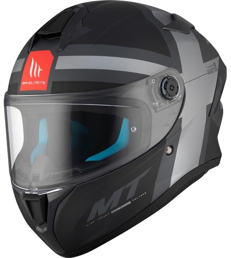 Каска MT TARGO S BRITAIN C2 MATT BLACK/GRAY