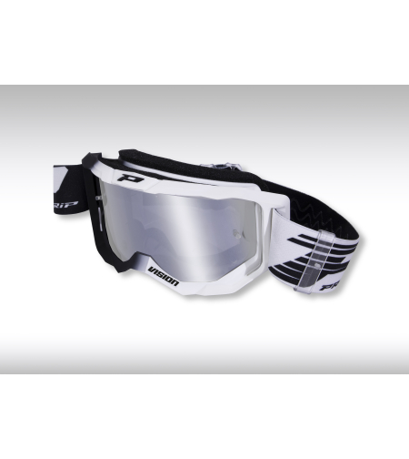 Мотокрос очила PROGRIP 3300 BK/WH MIRROR