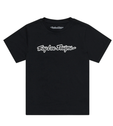 Детска тениска TROY LEE DESIGNS Signature - Black