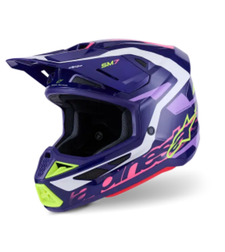 Мотокрос каска ALPINESTARS SM7 DEED PURPLE/PINK