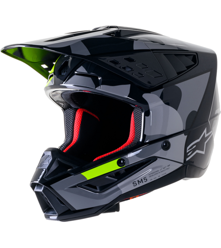 Мотокрос каска ALPINESTARS SM5 ROV2 GY/YLW