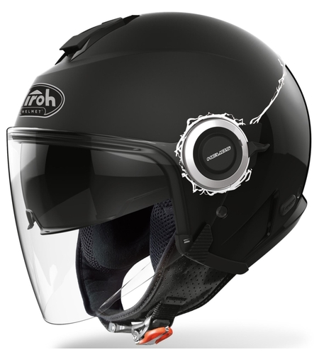 Каска за скутер AIROH HELIOS BLACK GLOSS/MATT