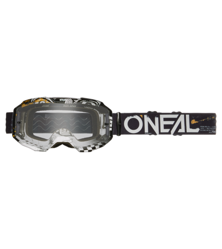 Мотокрос очила O'NEAL B-10 ATTACK BLACK/WHITE - CLEAR V.24