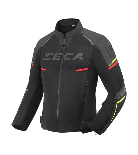 Текстилно яке SECA AIRFLOW III BLACK/RED/FLUO