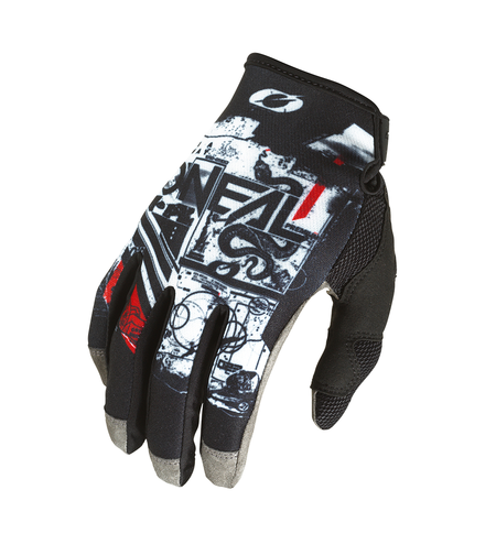 Мотокрос ръкавици O'NEAL MAYHEM SCARZ V.22 BLACK/WHITE/RED