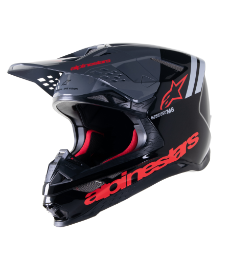 Мотокрос каска ALPINESTARS SM8 RADIUM 2 BLACK/RED