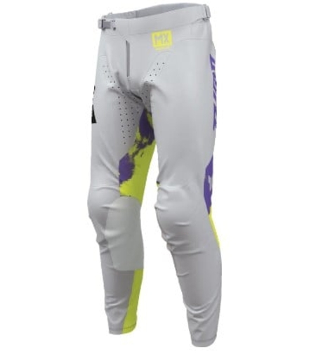 Мотокрос брич THOR LAUNCHMODE BLEACH GRAY/ACID