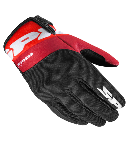 Текстилни мото ръкавици SPIDI Flash-KP Tex Black/Red
