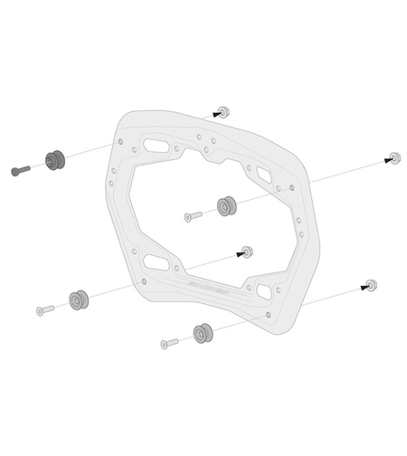 Монтажен комплект странични куфари SW-MOTECH Adapter for PRO Side Carrier