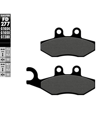 Предни/задни мото накладки Galfer SCOOTER FD277G1050