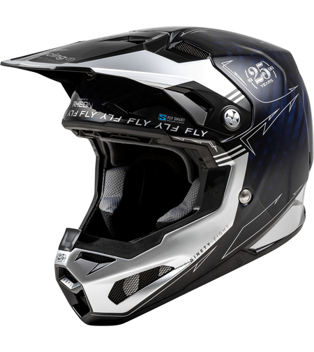 Мотокрос каска FLY RACING Formula Smart Carbon Legacy-Blue/Silver