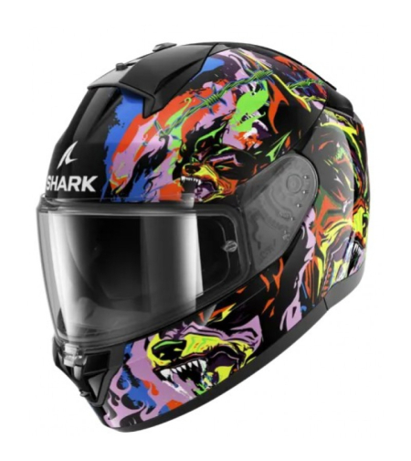 Каска SHARK RIDILL 2 RAGING BEAST Black Violet Yellow