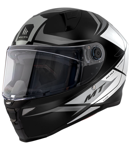 Каска MT REVENGE 2 S HATAX B2 BLACK/GREY/WHITE GLOSS